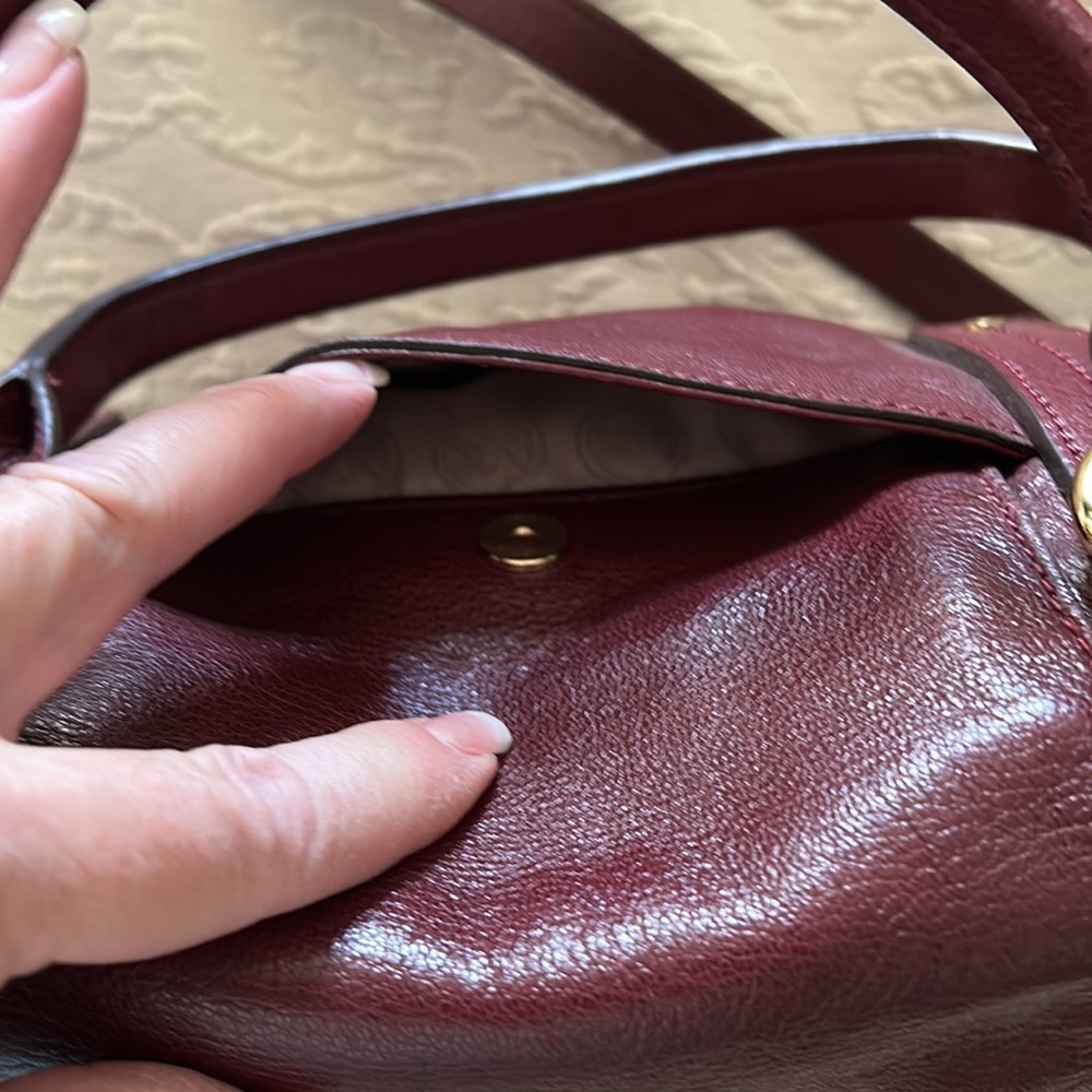 NWOT Michael Kors Burgundy Satchel - Picture 8 of 13
